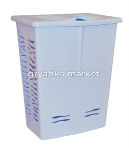 Корзина д-белья Aqua 60 л голубой-12  ПлР