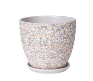 Лунный камень 4 горшок с поддоном 2,5л d18 h16см высокий овал 