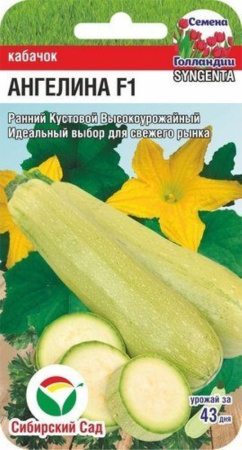 Кабачок Ангелина F1 3шт (Сиб Сад)