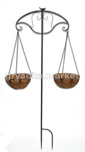 Коковита-кашпо-шпалера с 2 подвесн. горшками 