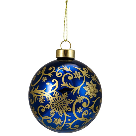 Шар Золотистый иней D 8см 