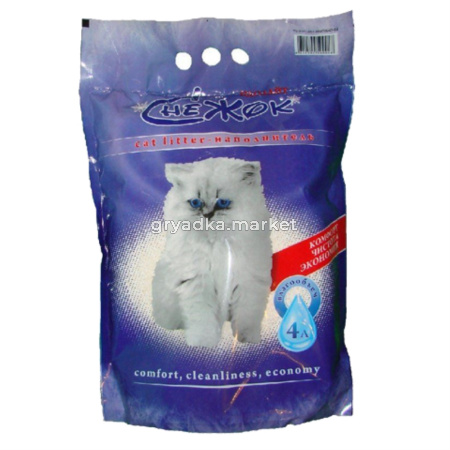 Наполнитель Снежок впитывающий, смесь силикагелей 4л-4