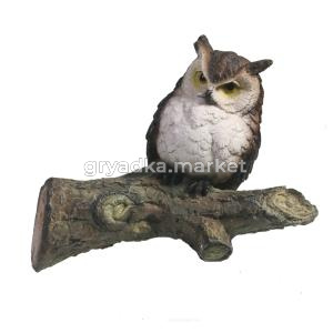 Филин на сучке навесная L10 W9 H14,5 см (ПОЛИСТОУН)