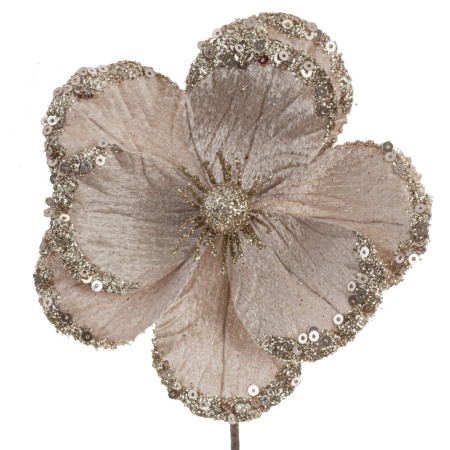 Цветок искусственный Магнолия, L12 W12 H14 см