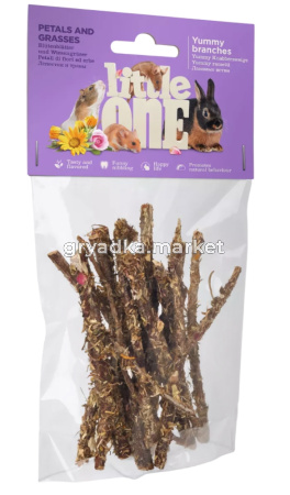 Лакомства д-грызунов Лакомые ветви c лепестками и травами 35г Little One (Литтл Ван)-6