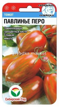 Томат Павлинье перо 20шт Индет Ср (Сиб сад)