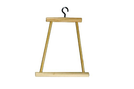 Качели для попугая деревянные малые 120х8хh125 мм.