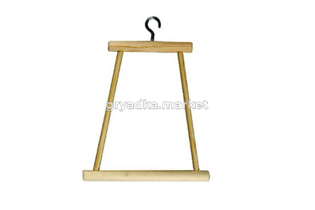 Качели для попугая деревянные малые 120х8хh125 мм.