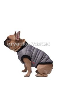 Безрукавка утепленая р-р М спинка 25см об.гр.36-40см серый-Трезор