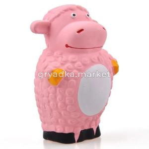 Игрушка латекс Овечка 12х7см с пищалкой арт.10922-8799 1-1-ЧД