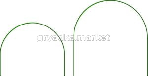 Парниковые дуги дл. 2,5 м, h=0,95 м. d=10мм ст. труба в ПВХ (комп.6шт)-10 Л-С