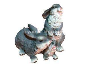 Зайцы семейка L27 W23 H24 см