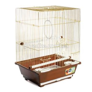 Клетка 2105G для птиц, золото, 300х230х390мм