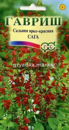 Сальвия Сага ярко-красная 0,05г Гавриш