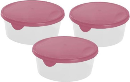 Контейнер набор Браво 0,5л микс круг. (3шт)-22 ПлР