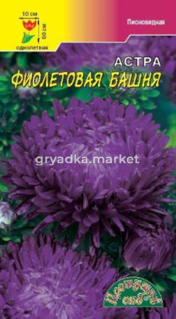 Астра Башня Фиолетовая пионов.0,3г.Цвет.сад.