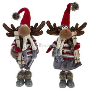 Игрушка набивная Олень,  L29 W15 H73 см, 2в.