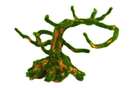 Декорация пластиковая PRIME Коряга со мхом L 27,5х18,5х19 см