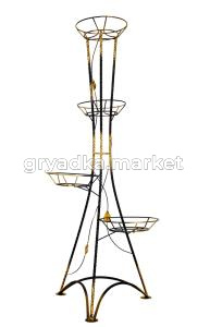 Подставка напол на 4 гор.(Витой.с листиками)