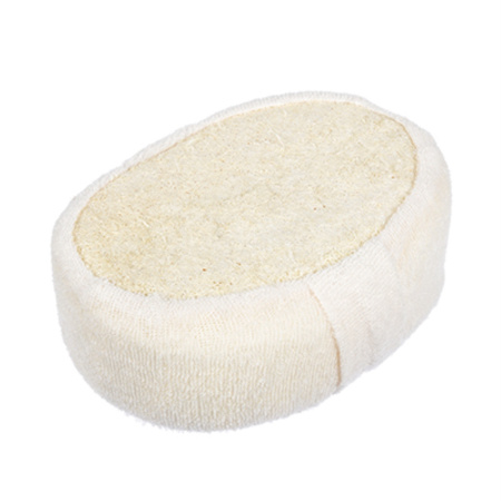 Мочалка из люфы, спонж мягкий с х-б 11х15х5см-30