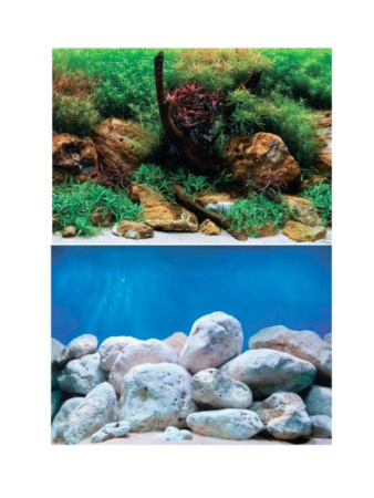 Фон двухсторонний ВОДНЫЙ САД - ЯРКИЕ КАМНИ 60смх124см