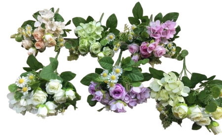 Искусственные цветы Роза и гортензия Н  см Искусственные цветы Роза и гортензия Н  см