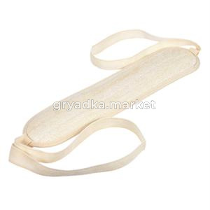 Мочалка из люфы, лента с х-б ручками, овальная