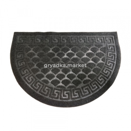 Коврик придверный влаговпитывающий 40х60см полукруг черн 