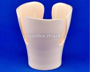 Кашпо лепесток 1,5л d14см зефирное