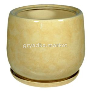 Тюльпан 1 горшок с поддоном 9л d22см беж.