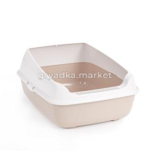 Туалет с высокими бортами 50,5х39х23см бежевый 1-8