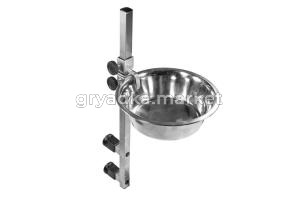 Стойка под миску (настенная),миска металл 1,8л Хром,разборная в коробке