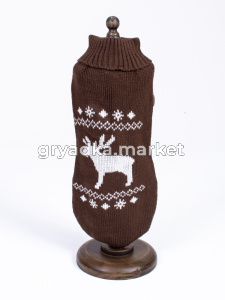 Свитер Олень шоколад L