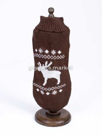 Свитер Олень шоколад L