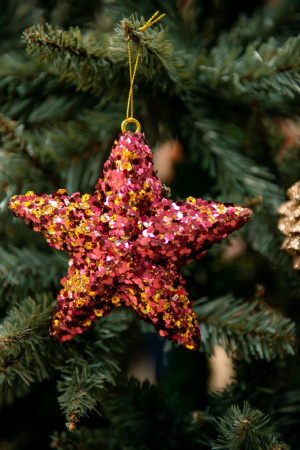 Шар-звезда пайетка 15CM BK-657