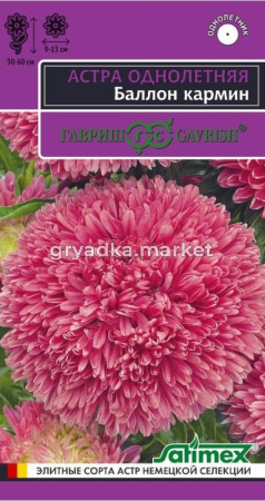 Астра Баллон кармин густомахровая 0,05г Одн 60см (Гавриш) Эксклюзив Н22