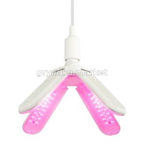 Фитолампа (светильник) светодиодный 4х-лепестковый красно-синий спектр 1-25