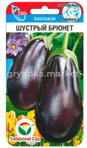 Баклажан Шустрый брюнет 20шт Ранн (Сиб сад)
