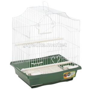 Клетка 1002 для птиц, эмаль, темно-зеленая, 300х230х390мм