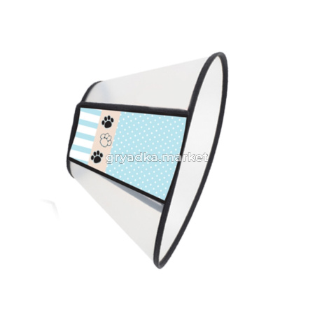 Воротник защитный пластик Забота р-р XL об.ш. до 44см h20см, 1-1-Амма