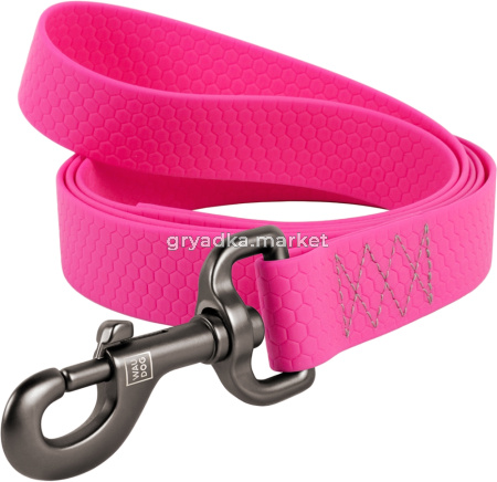 Поводок WAUDOG Waterproof, водостойкий (шир. 20 мм, дл. 183 см), розовый