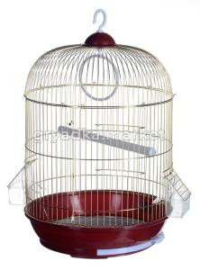 Клетка для птиц  с гальван.покрытием, с пластмас. поддоном в комплекте с кормушками 33х53 см