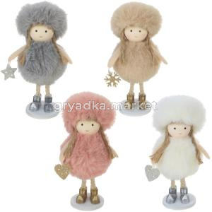 Игрушка набивная Девочка, L7 W5 H13 см, 4в.