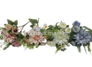 Искусственные цветы Букет в ассорт Н28 см
