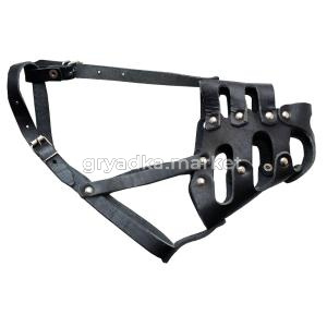 Намордник кожаный крытый №4 (ротвейлер) НК-4-КР Зима 1/5