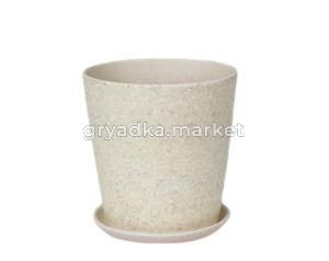 Бежевый камень 5 горшок с поддоном 5,6л d22 h22,5см конус
