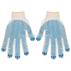 Перчатки х-б Эконом с ПВХ (белая точка)-10-200