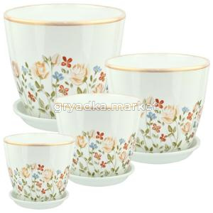 Бутон Роспись (173)  к-т из 4-х 1л, 2л, 3,8л, 5,4л    