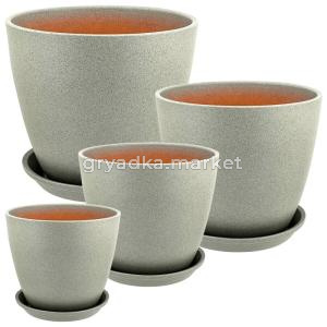 Бутон Мультиколор(105) к-т из 4-х 1л, 2л, 3,8л, 5,4л  серый