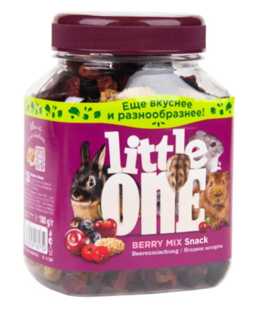 Лакомства д-грызунов Ягодное ассорти 180г банка Little One (Литтл Ван) 1-6